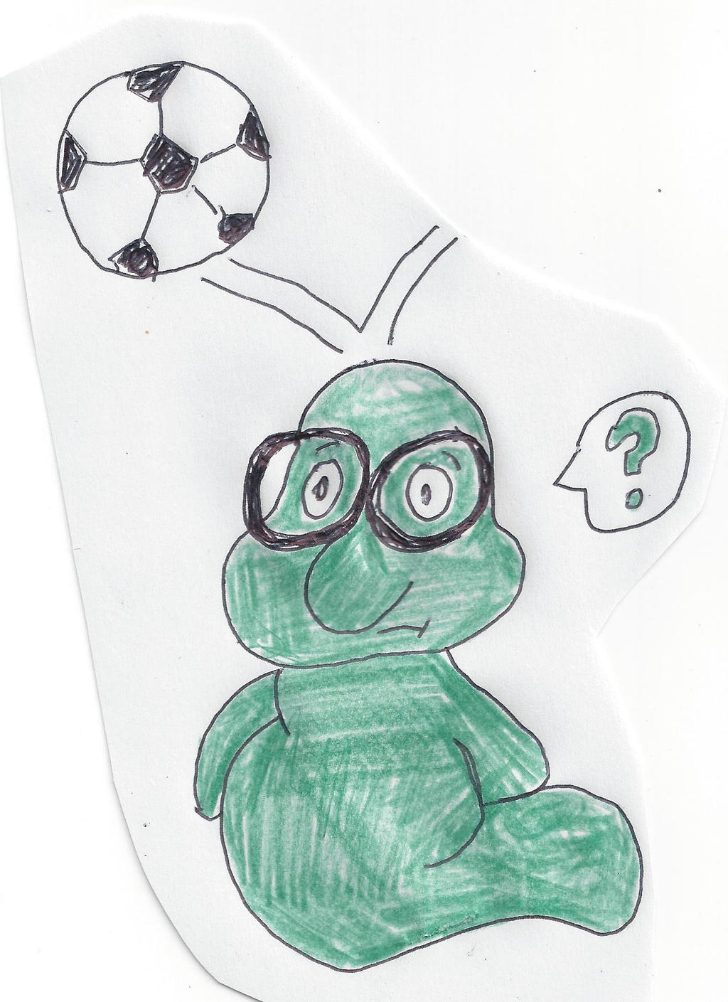 Bookworm gets hit on the head by a soccer ball