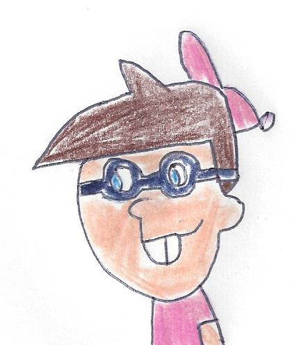 Timmy Turner wearing glasses