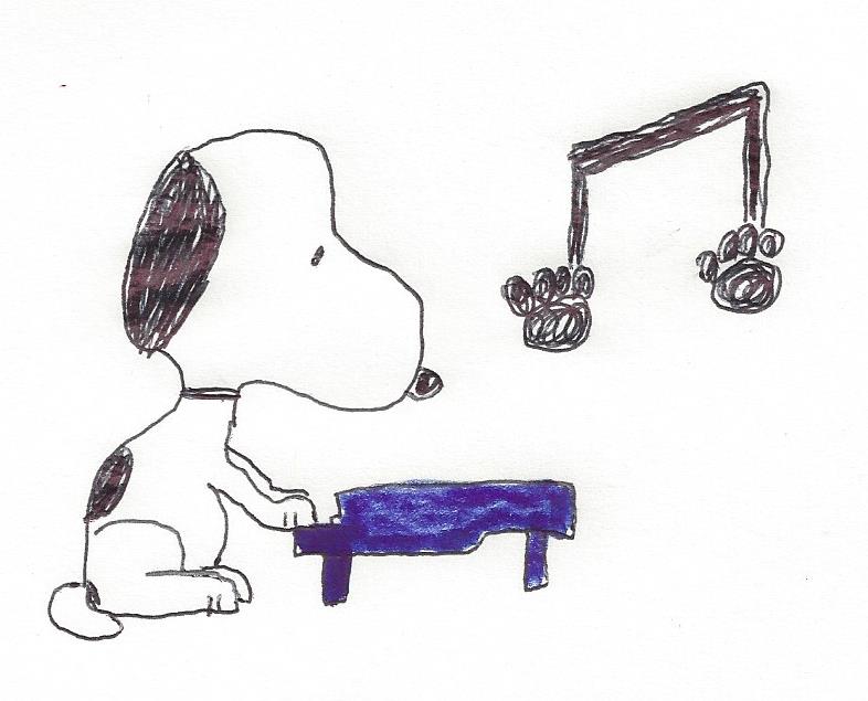 Snoopy playing a piano by dth1971 on DeviantArt