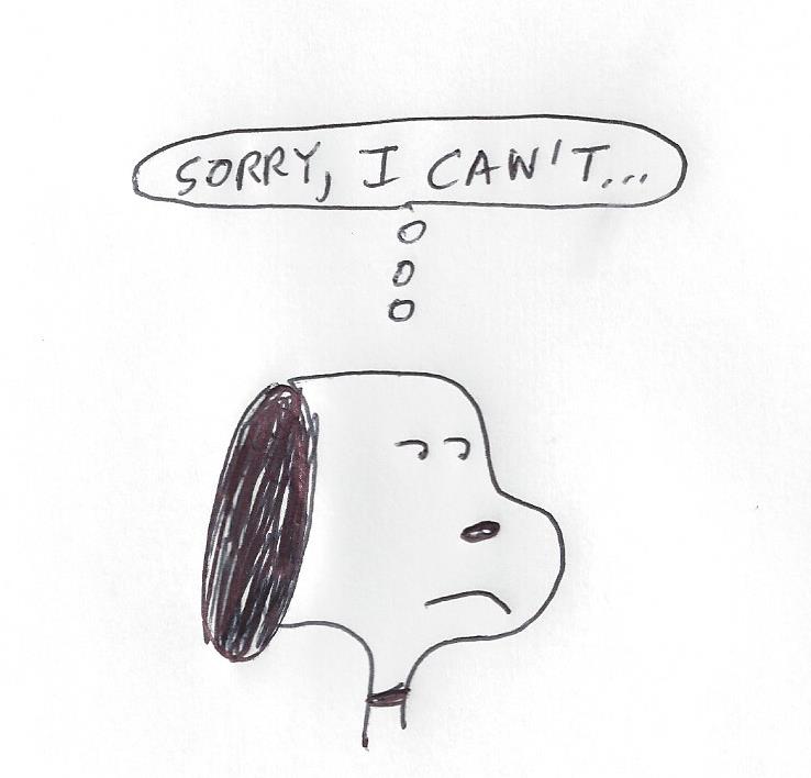 Snoopy - Sorry I Can't