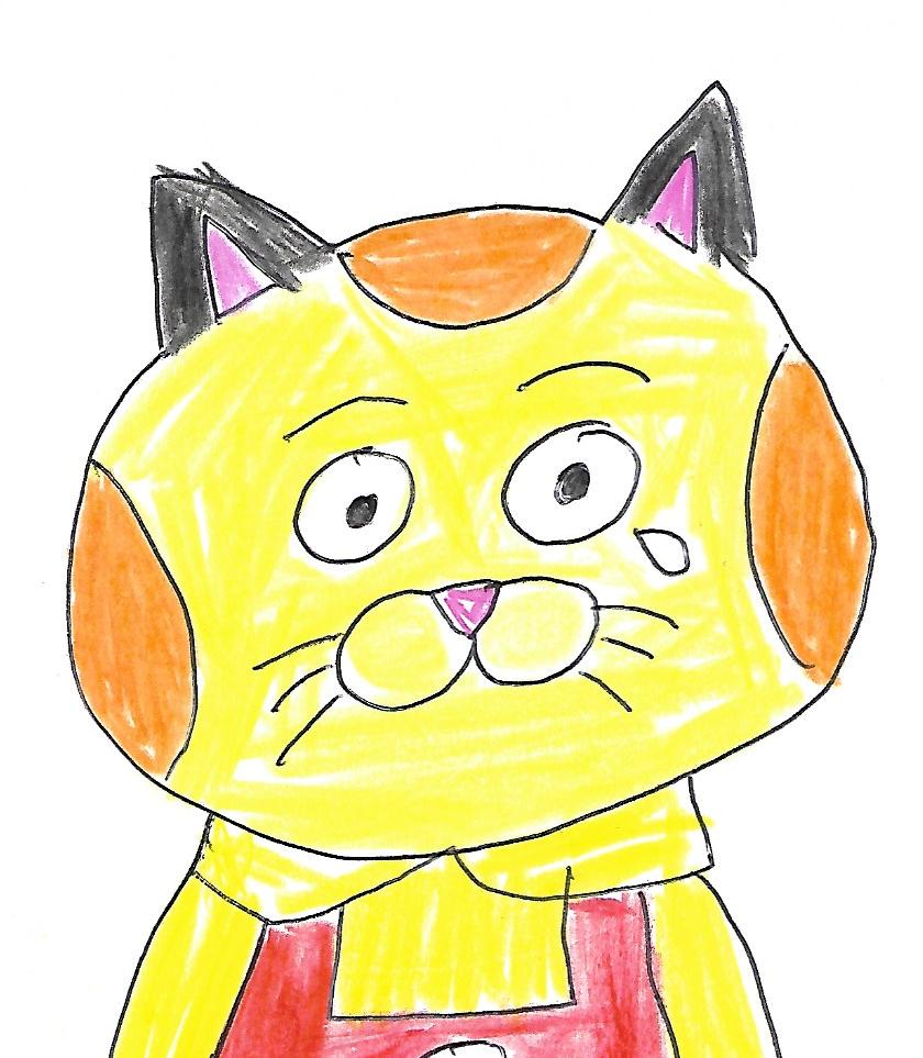 A very alarmed cat by Athuthecattlelog on DeviantArt