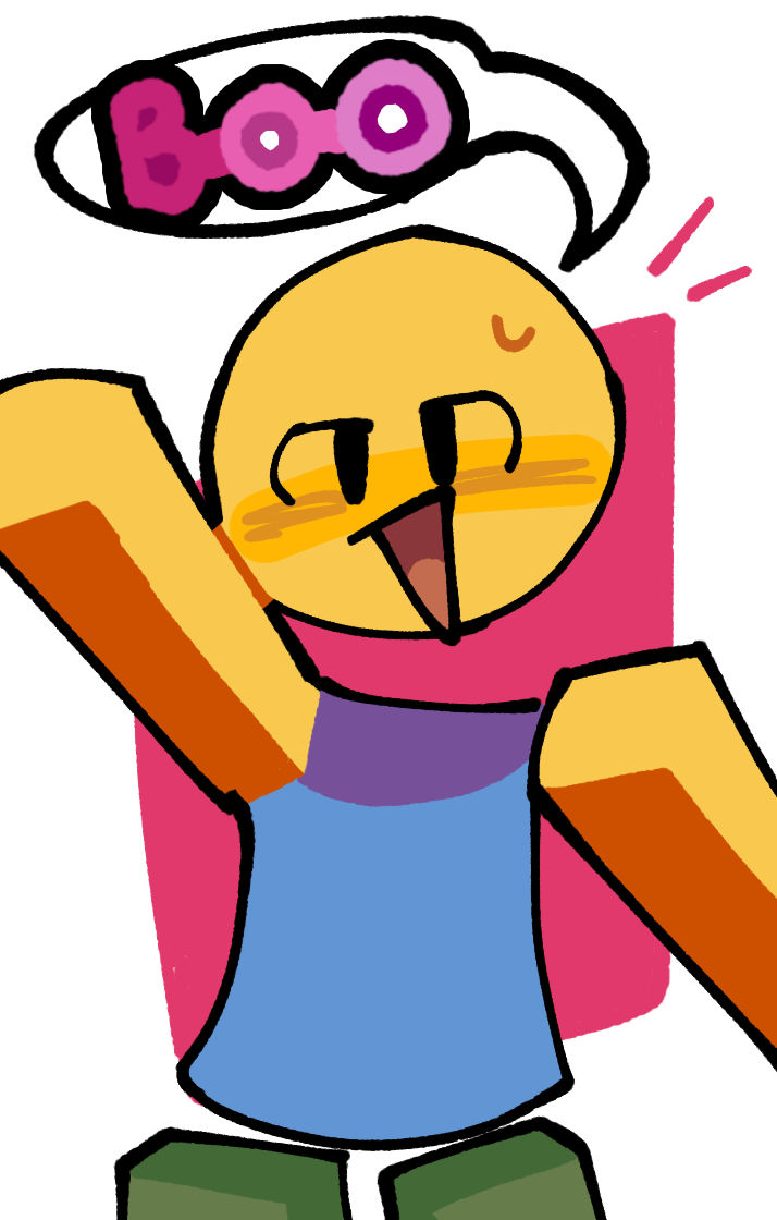 Roblox noob shouting boo fanart by Southparkgorl on DeviantArt