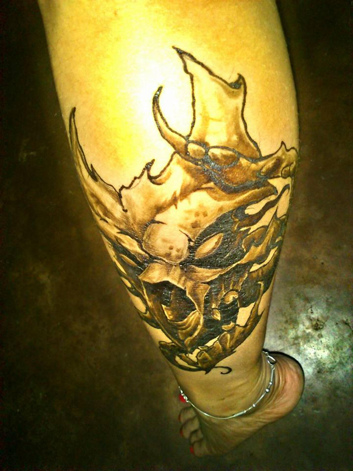 Freehand skull (henna tattoo) by SOOWAiLL on DeviantArt