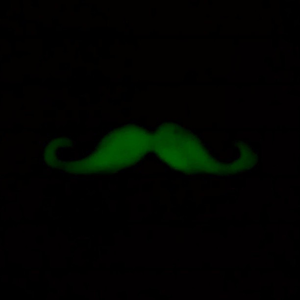 Glow-in-the-dark Warfstache (moustache)