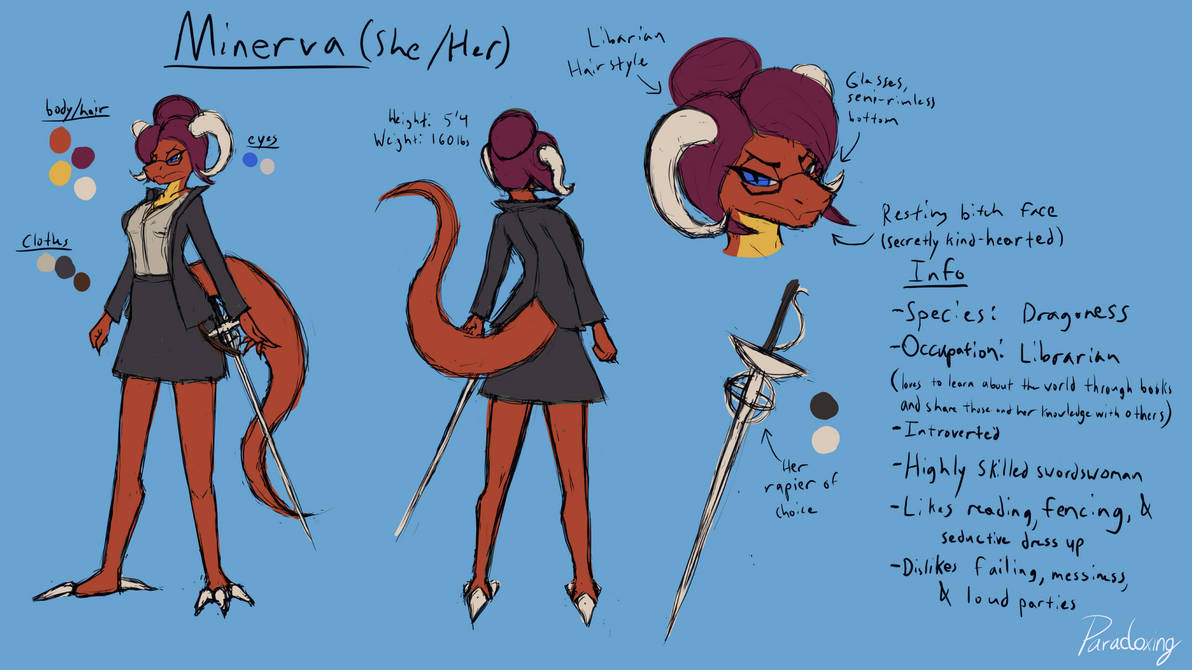 Minerva Ref Sheet by Paradoxing5 on DeviantArt