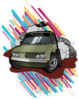 VW Brasilia CARTOON