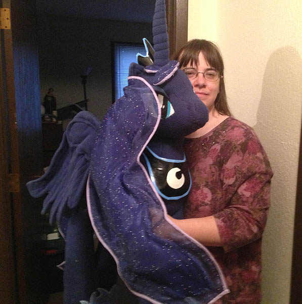 MLP Luna Plushie Pic Sense of Scale 02 by AmethystArmor