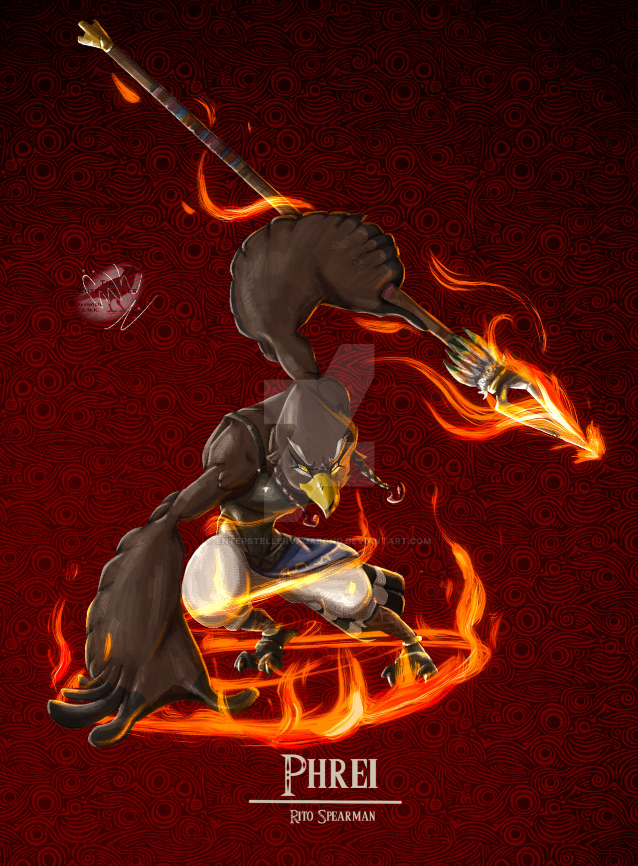 Age of calamity Rito spearman Character Sprite by EnterstellerVagabond