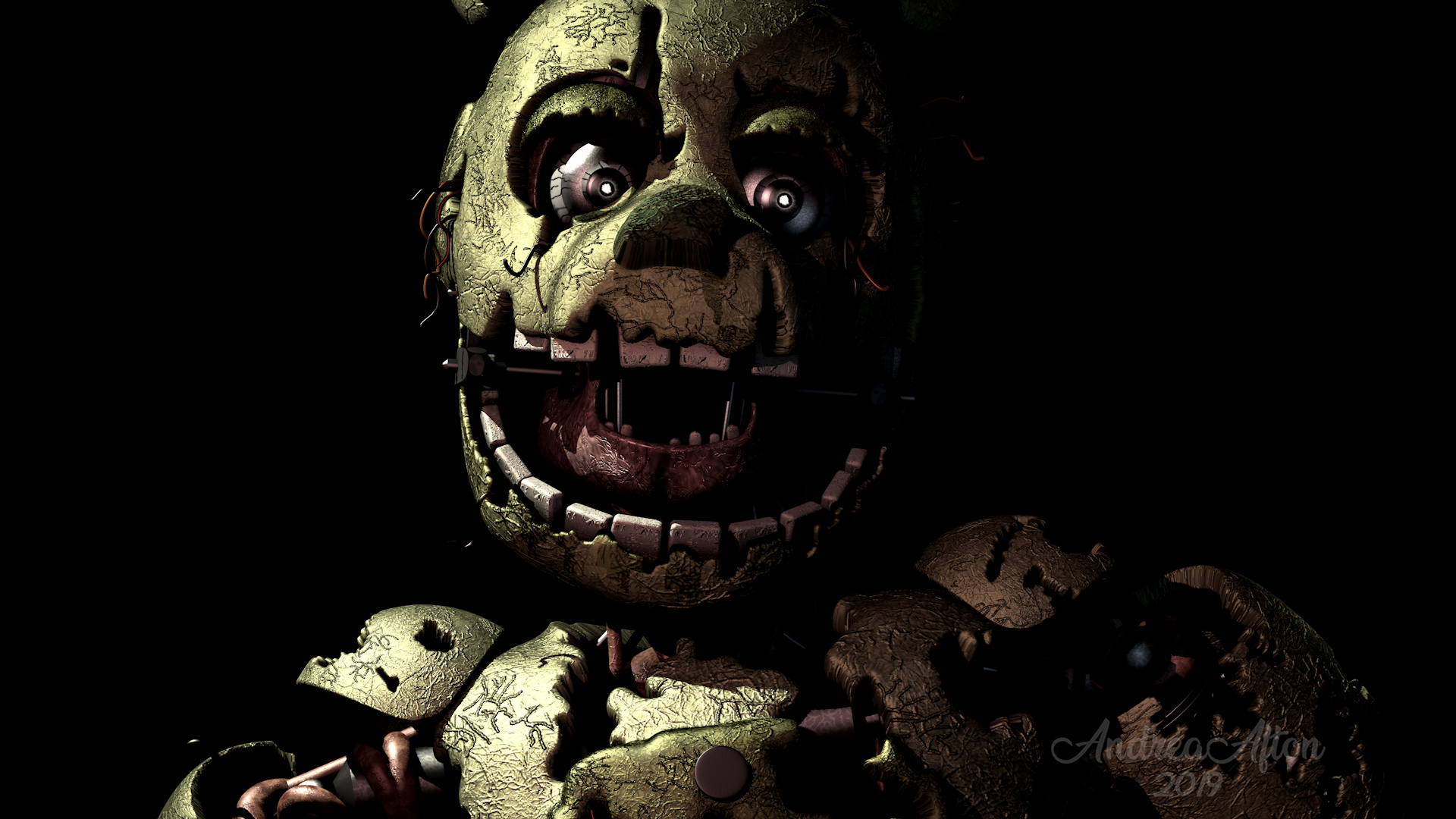 Springtrap Death Screen Springtrap Rare Screen 1 by JenniferAfton on DeviantArt