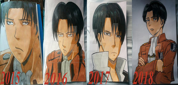 Evolution of Levi 2015-2018 by Jewsters1986 on DeviantArt