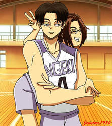 Levi and Hanji Basketball Team Mates