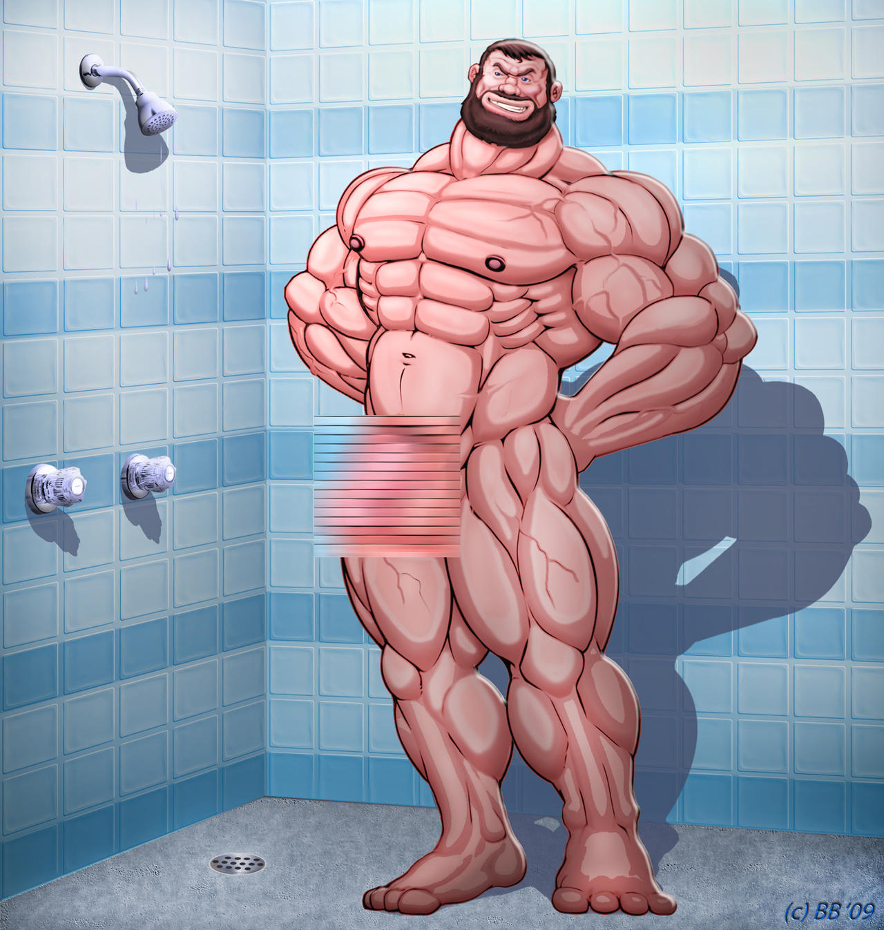 Bluto in shower censored