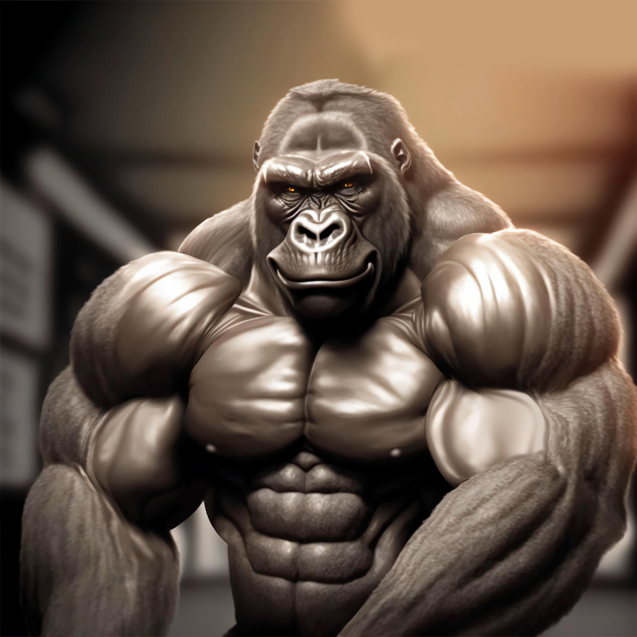 Muscle gorilla Jimbo by Blathering on DeviantArt