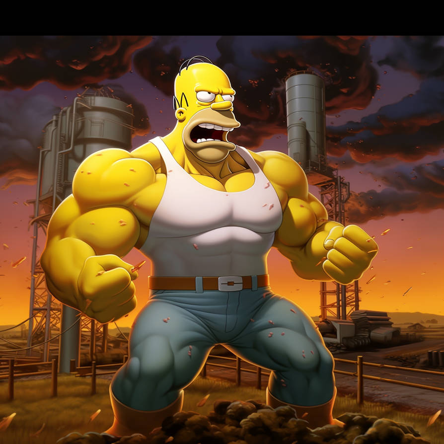 Homer Rage Rising Roid rage Homer monster by Blathering on DeviantArt