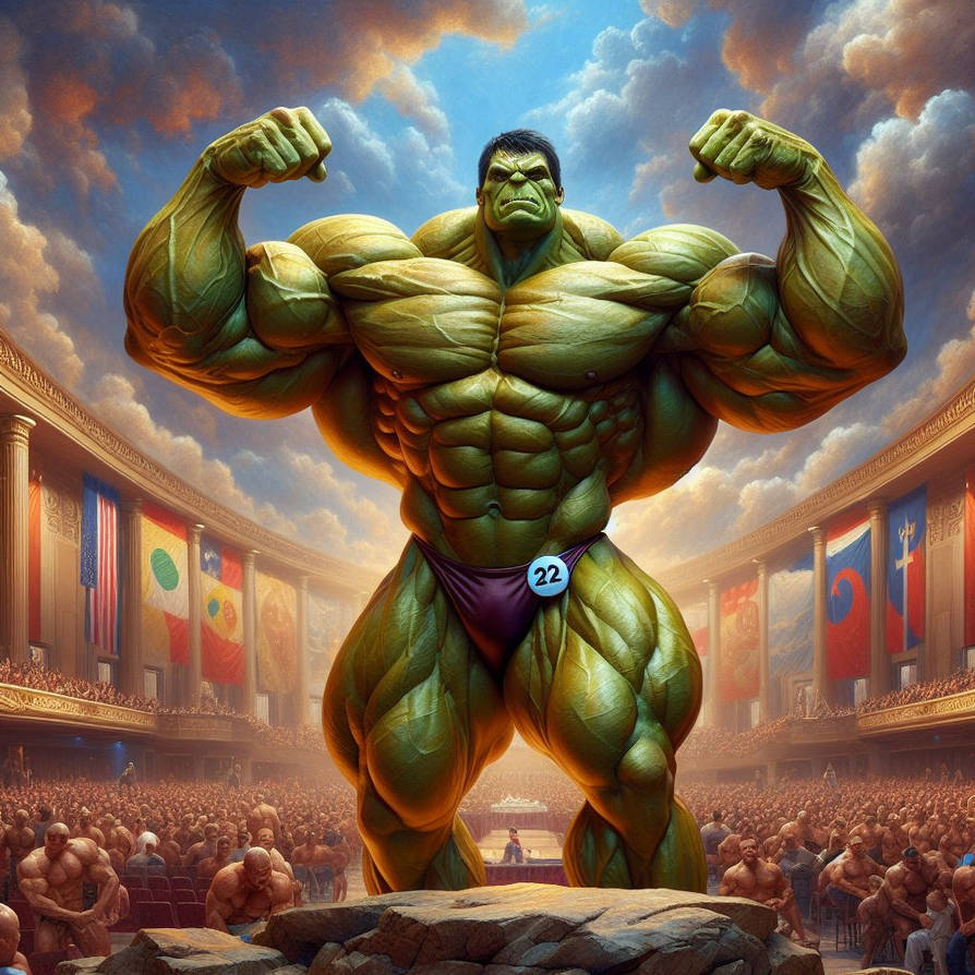 Hulk Abs Hulk at bodybuilding contest by Blathering on DeviantArt