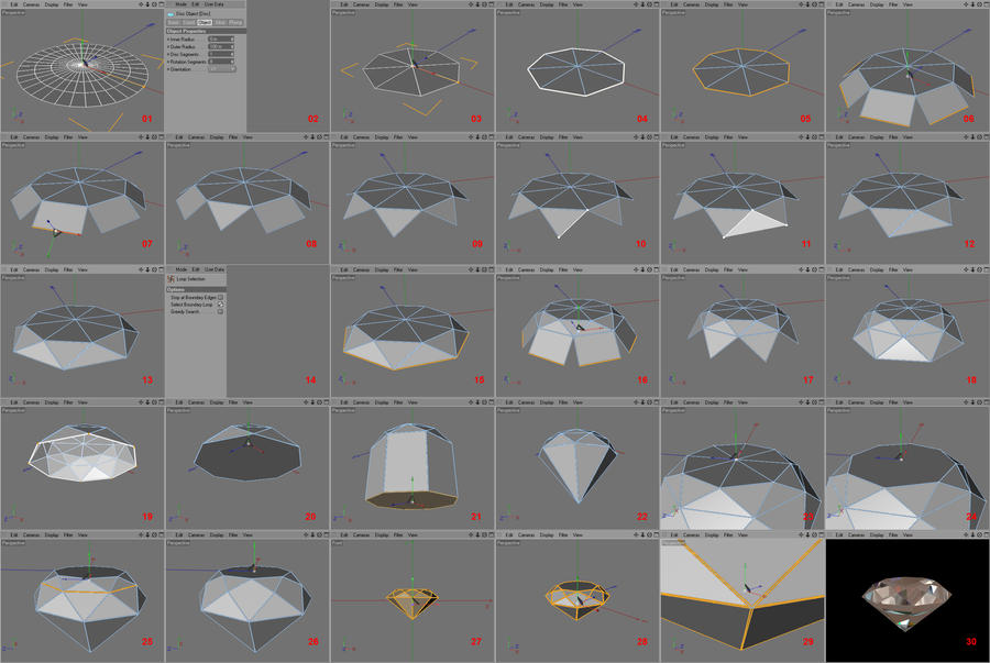 C4Dtut: creating a diamond by sicklizard