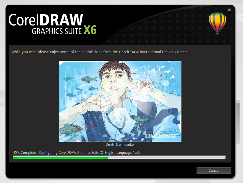 my art at CorelDRAW X6 installer