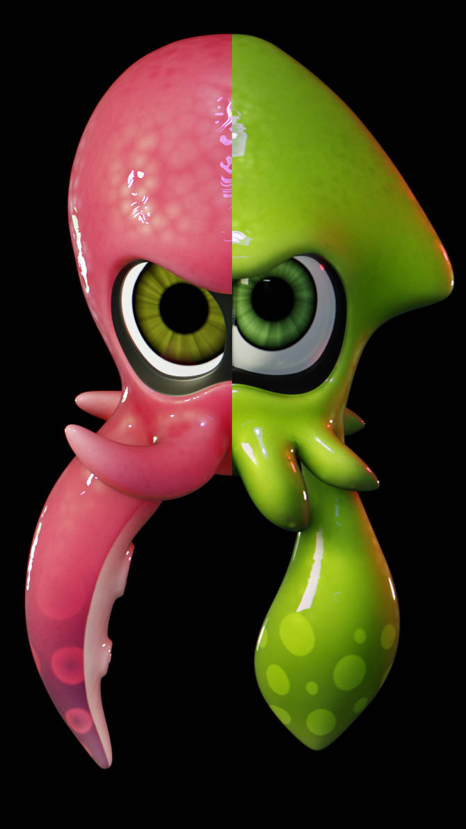 Splatoon - Octopus and Squid - 3D Models by mogaradza on DeviantArt