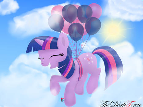 Unicorn Twillight Sparkle whit ballons