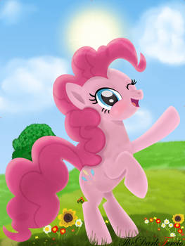 Pinkie Pie Smilling in the Fields