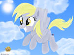 Derpy hooves around the clouds by TheDarkTercio