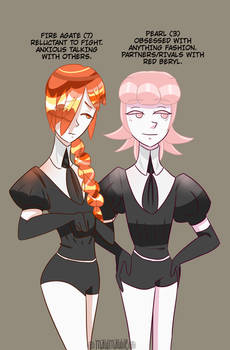Fire Agate and Pearle as Lustrous