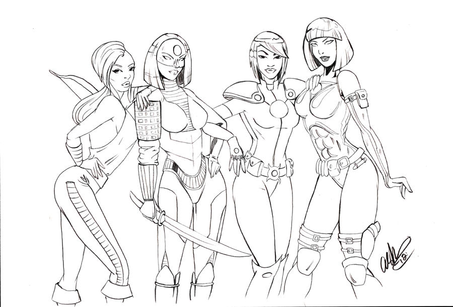 $4 Sketch- DC Girls