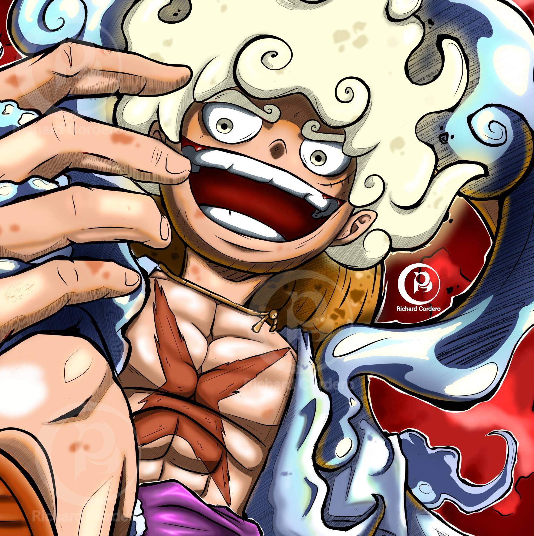 Monkey D. Luffy (Gear 5)  One Piece by B-a-i-o-r-e-t-t-o on DeviantArt