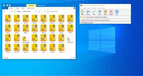 Yellow Candy 7-Zip theme