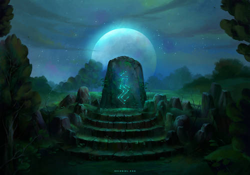 Runestone at Night