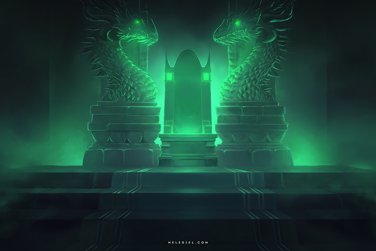 Throne Of The Dragon King Dragon Throne by Nele-Diel on DeviantArt