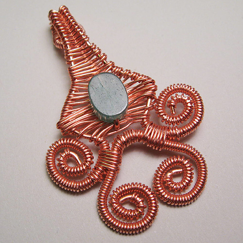 Copper and Aventurine Pendant