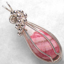 Silver - Rhodochrosite Pendant