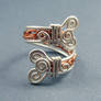 Mixed Metals Adjustable Ring