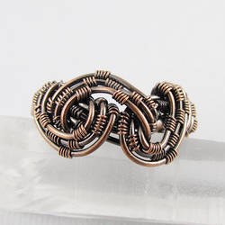Freeform Woven Copper Ring