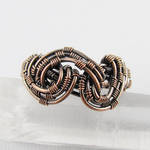 Freeform Woven Copper Ring by Gailavira