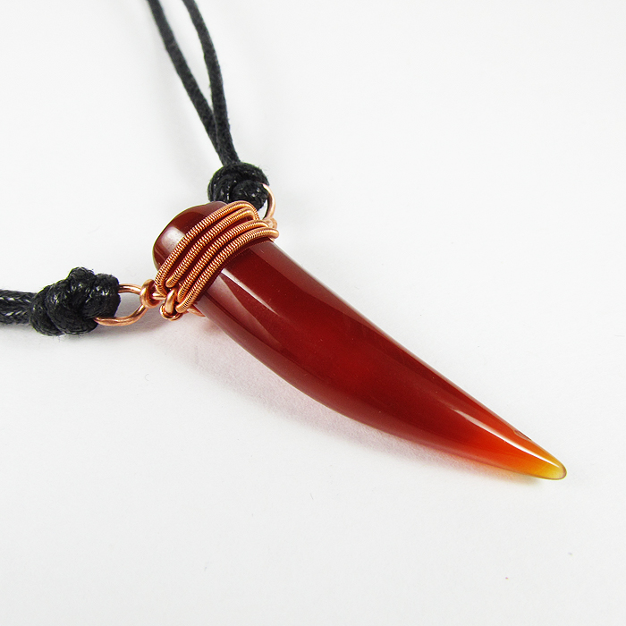 Copper and Red Agate Claw