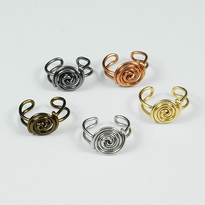 Spiral Button Ear Cuffs