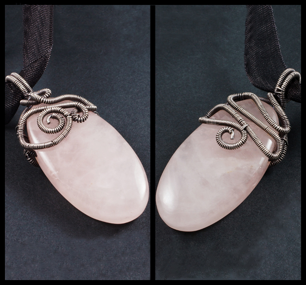 Reversible Rose Quartz Necklace