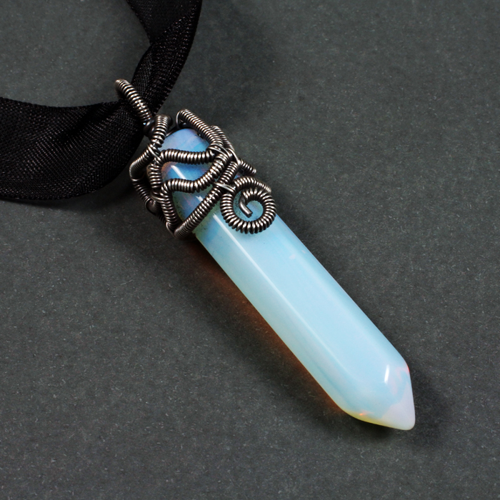 Another Opalite Crystal and Sterling Necklace