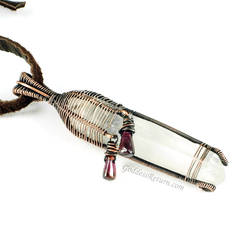 Quartz, Garnet and Copper Necklace