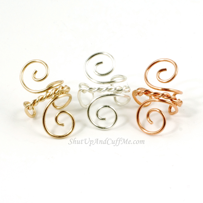 Twist and Spiral Ear Cuffs