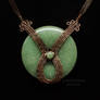 Copper and Green Aventurine Donut Necklace