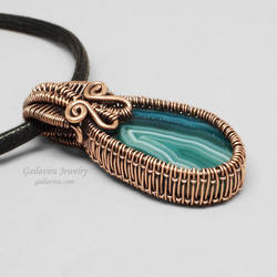 Copper and Agate Pendant