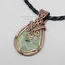 Copper and Prehnite Necklace