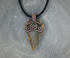 Reversible Copper and Jasper Arrowhead Necklace