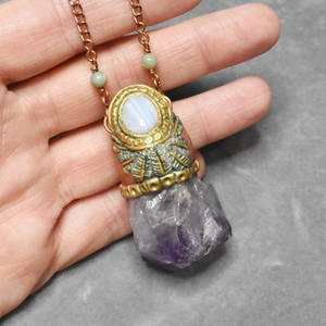 Amethyst and Blue Lace Agate Necklace
