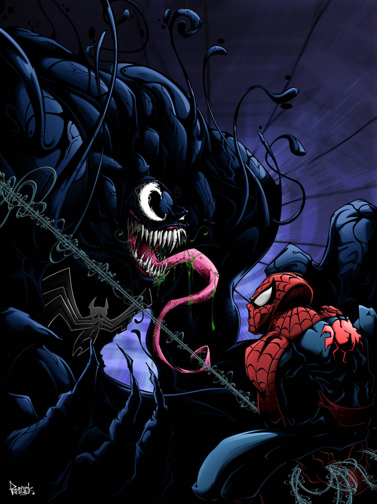 Веном паук комикс. Веном паук. Человек паук Веном. Веном человек паук ПРТ. Человек паук против Венома.