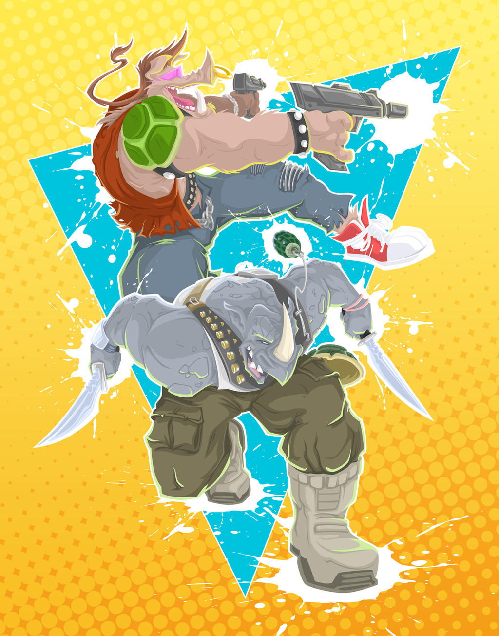 Bebop and Rocksteady by pnutink on DeviantArt