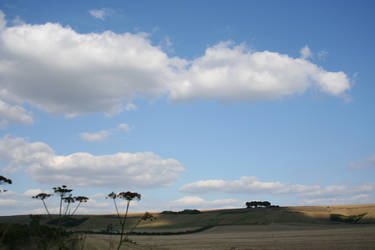 hill and clouds